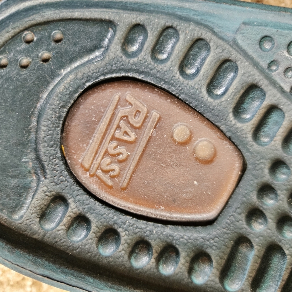Rassi Sport Branded Size 40 (Brazil) Women's Green and Gray Slide Sandals - Picture 3 of 8